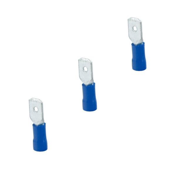 10 Stück PVC Flachstecker 1,5 - 2,5 mm² / 4,80 x 0,8 mm Blau