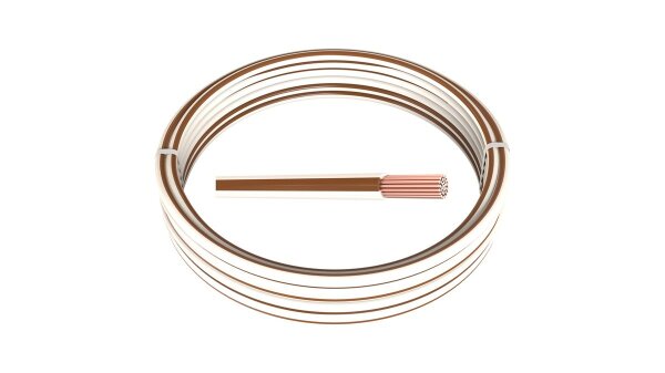 0,50 mm² Meterware FLRy Fahrzeugleitung Weiß-Braun