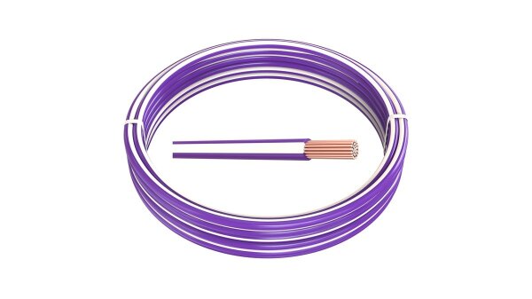 Meterware 1,00 mm² FLRy Fahrzeugleitung Violett-Weiß