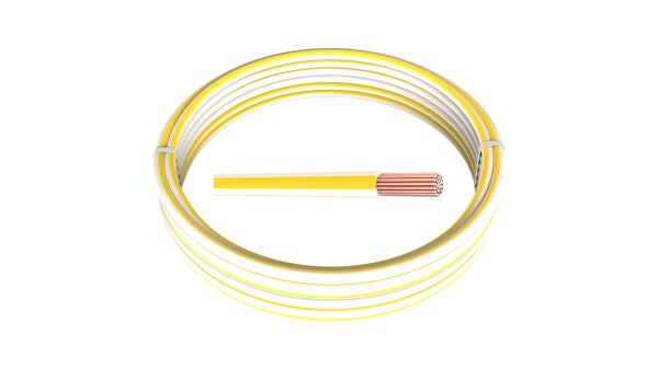 Meterware 1,50 mm² FLRy Fahrzeugleitung Weiß-Gelb
