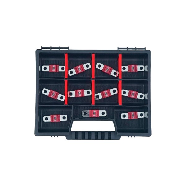 11 Stk. Set MIDI-Kfz-Schraubsicherung, 50 A Rot, 58 V für Auto & Lkw
