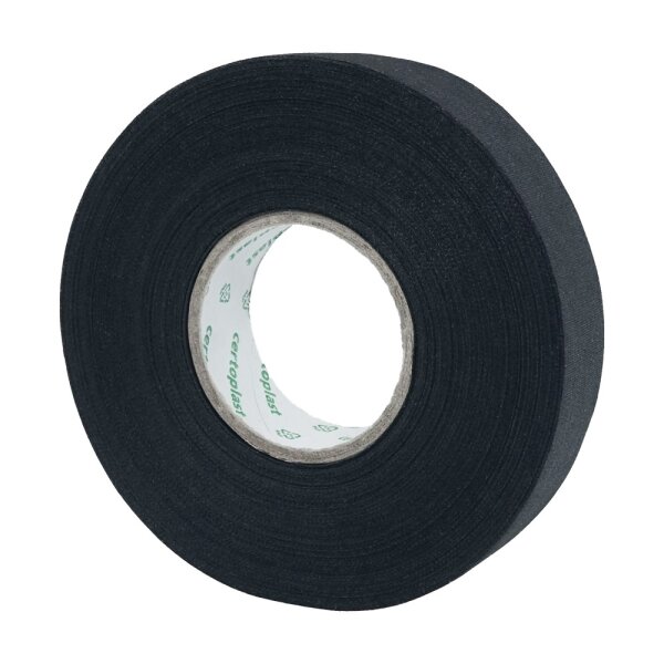 certoplast 525 SE Schwarz Polyestergewebe Klebeband  0,25 x 19 mm x 25 m