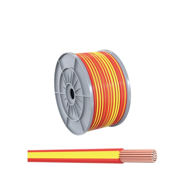 6,00 mm² 25 m Spule FLRy - B Fahrzeugleitung Rot-Gelb