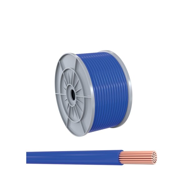0,50 mm² 50 m Spule FLRy - A Fahrzeugleitung Blau
