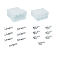 6 Polig AMP Fastin-Faston KFZ Stecker Set 0,5-1,0...