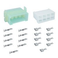 8 Polig AMP Fastin-Faston KFZ Stecker Set 0,5-1,0...