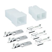 2 Polig AMP Fastin-Faston KFZ Stecker Set 6,3 mm 4,0 -...