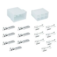 6 Polig AMP Fastin-Faston KFZ Stecker Set 6,3 mm 4,0 -...