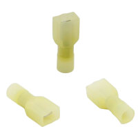 10 Stück Nylon Flachstecker Vollisoliert 6,3mm 4,0 -...