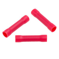 100 Stück PVC Verbinder Rot 0,5 - 1,5 mm²