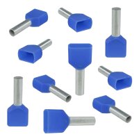 10 Stück Aderendhülsen Isoliert Twin 2 x 2,5...