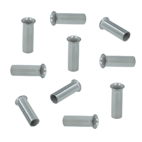 100 Stück Aderendhülsen Unisoliert 2,5 mm²