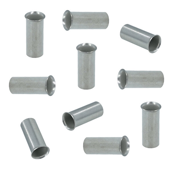 100 Stück Aderendhülsen Unisoliert 6,0 mm²